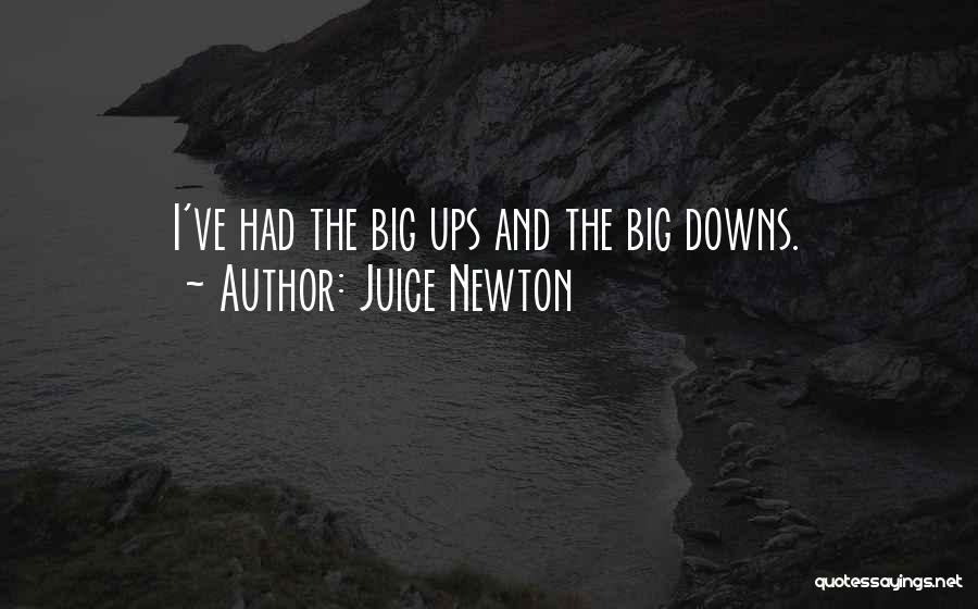 Juice Newton Quotes: I've Had The Big Ups And The Big Downs.