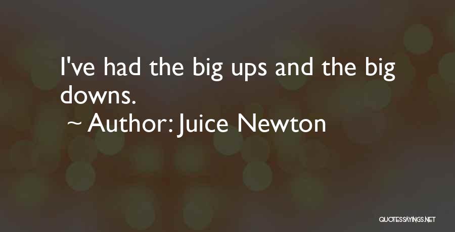 Juice Newton Quotes: I've Had The Big Ups And The Big Downs.