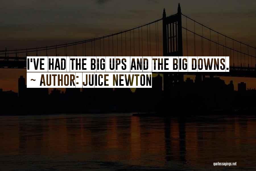 Juice Newton Quotes: I've Had The Big Ups And The Big Downs.