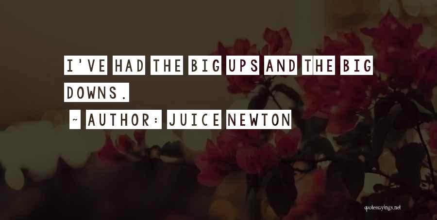 Juice Newton Quotes: I've Had The Big Ups And The Big Downs.