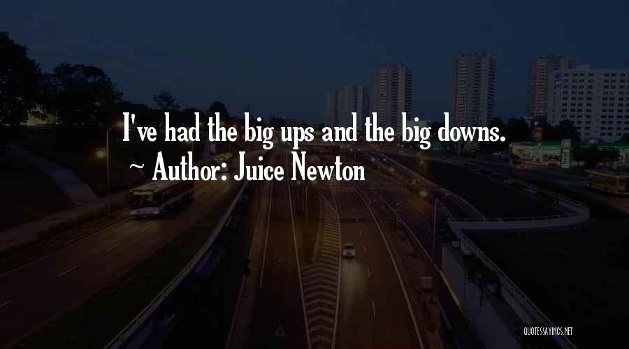 Juice Newton Quotes: I've Had The Big Ups And The Big Downs.