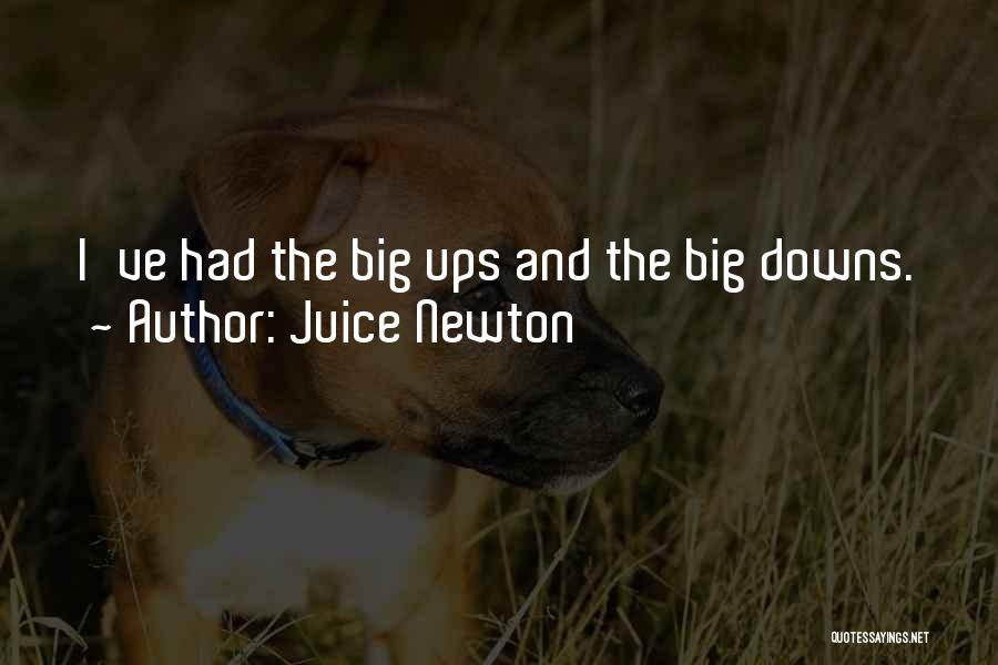 Juice Newton Quotes: I've Had The Big Ups And The Big Downs.