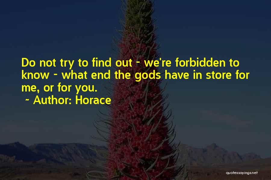 Horace Quotes: Do Not Try To Find Out - We're Forbidden To Know - What End The Gods Have In Store For