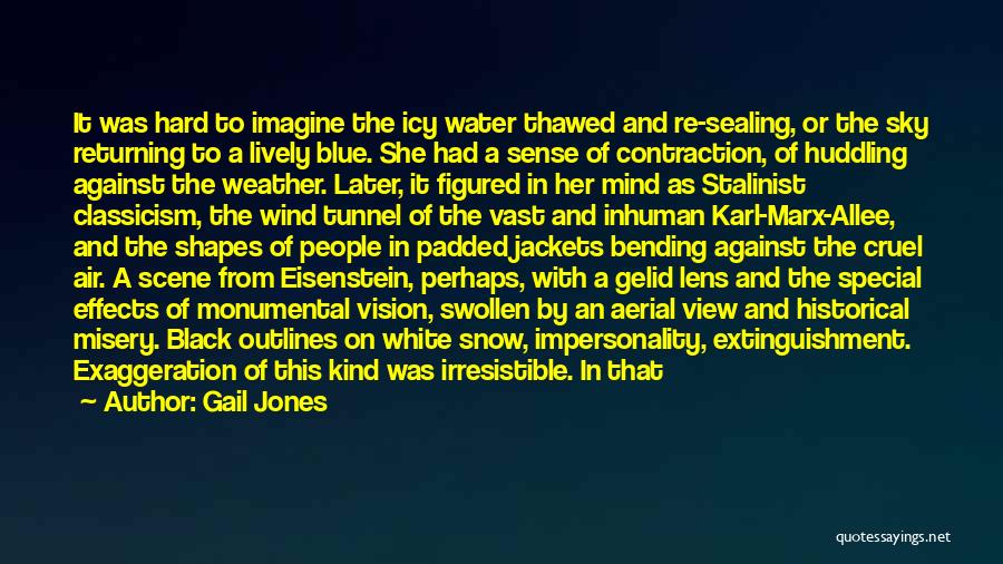 Gail Jones Quotes: It Was Hard To Imagine The Icy Water Thawed And Re-sealing, Or The Sky Returning To A Lively Blue. She