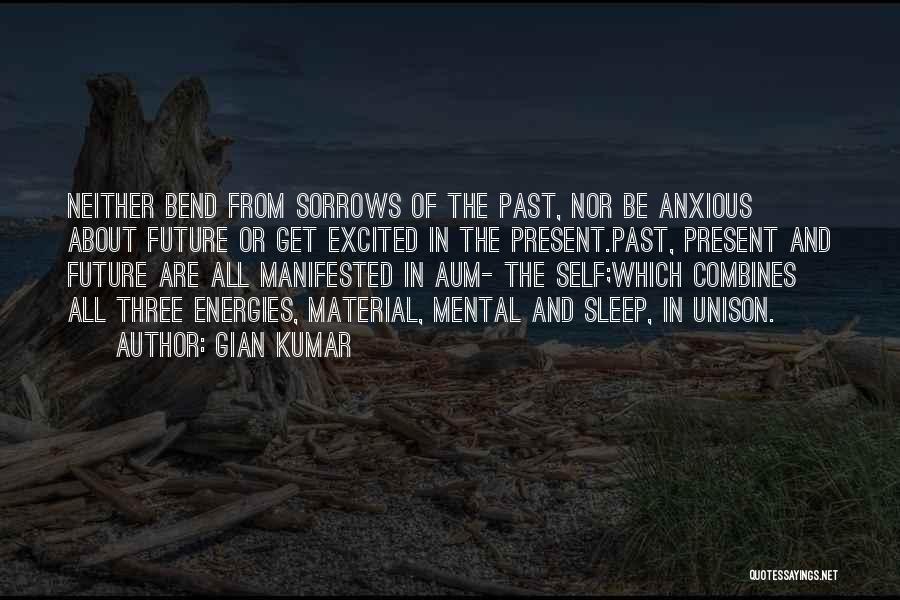 Gian Kumar Quotes: Neither Bend From Sorrows Of The Past, Nor Be Anxious About Future Or Get Excited In The Present.past, Present And