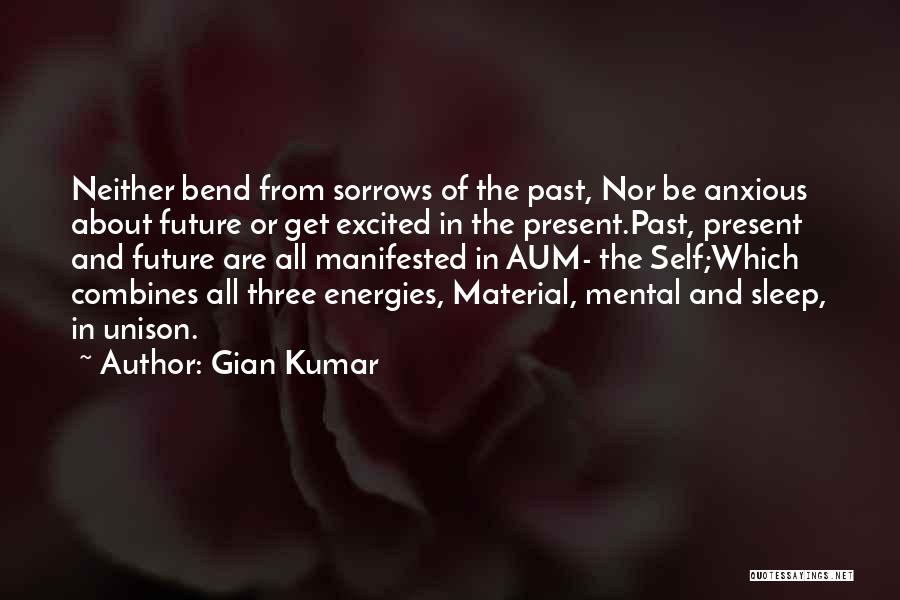 Gian Kumar Quotes: Neither Bend From Sorrows Of The Past, Nor Be Anxious About Future Or Get Excited In The Present.past, Present And