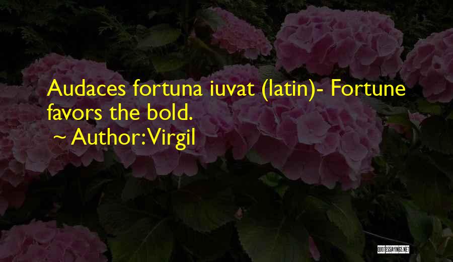 Virgil Quotes: Audaces Fortuna Iuvat (latin)- Fortune Favors The Bold.