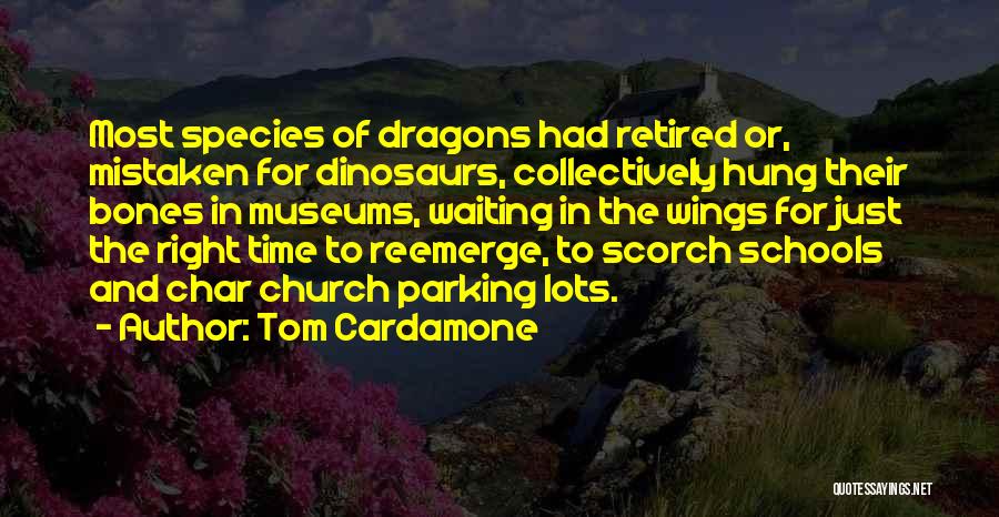 Tom Cardamone Quotes: Most Species Of Dragons Had Retired Or, Mistaken For Dinosaurs, Collectively Hung Their Bones In Museums, Waiting In The Wings