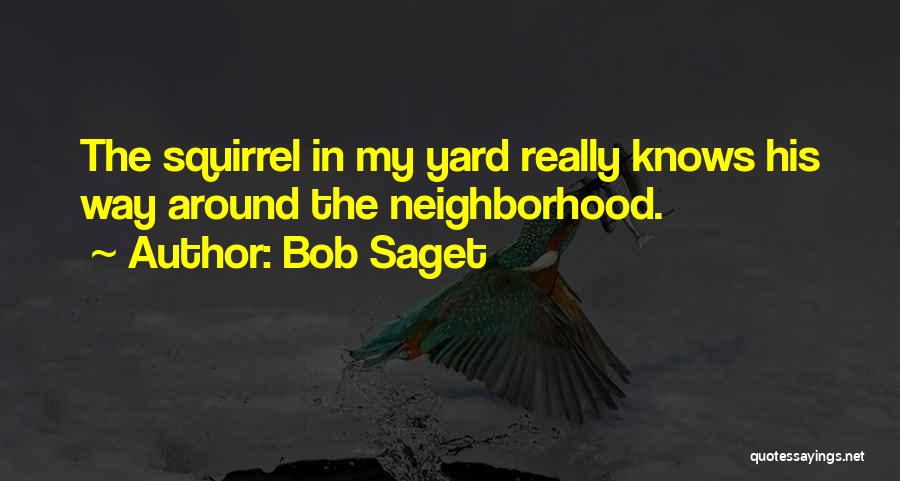 Bob Saget Quotes: The Squirrel In My Yard Really Knows His Way Around The Neighborhood.