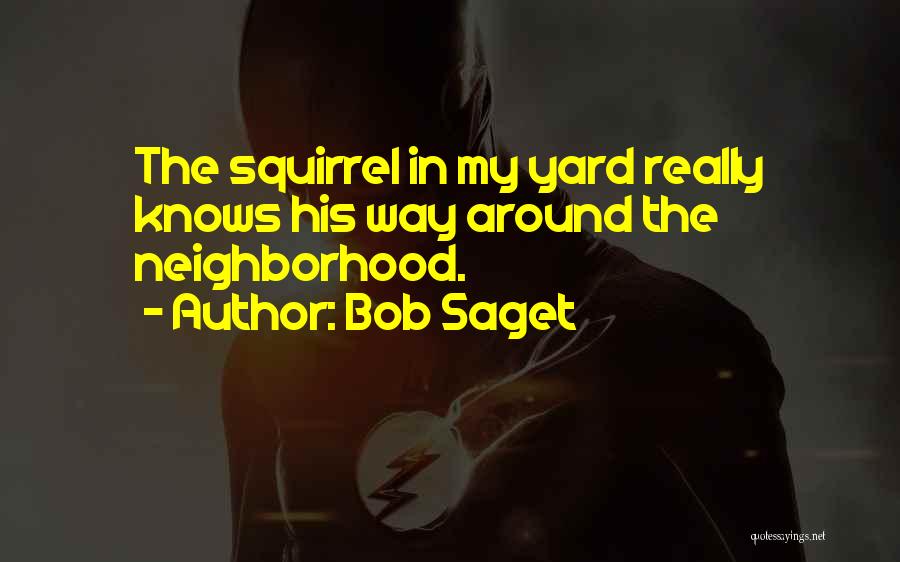 Bob Saget Quotes: The Squirrel In My Yard Really Knows His Way Around The Neighborhood.