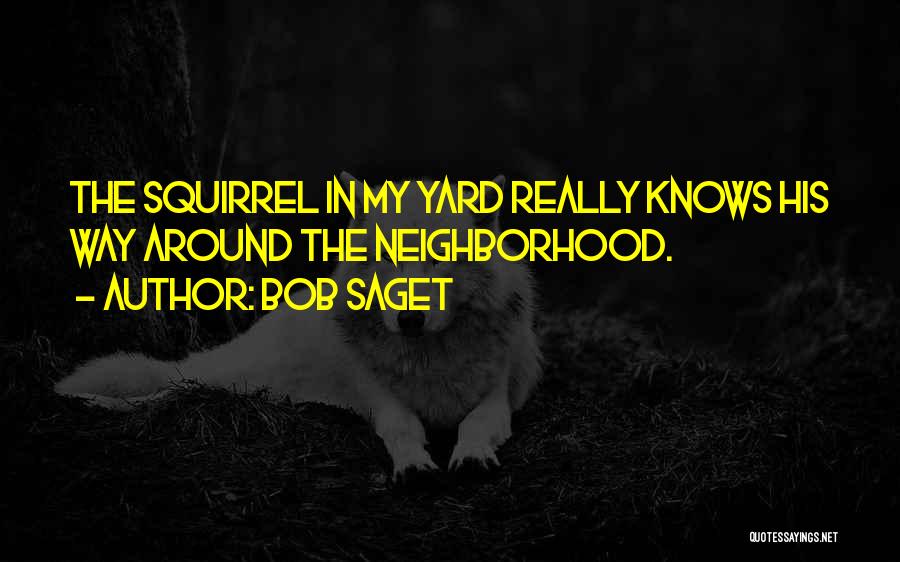 Bob Saget Quotes: The Squirrel In My Yard Really Knows His Way Around The Neighborhood.