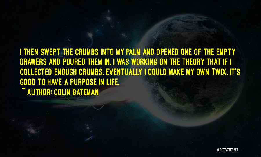 Colin Bateman Quotes: I Then Swept The Crumbs Into My Palm And Opened One Of The Empty Drawers And Poured Them In. I