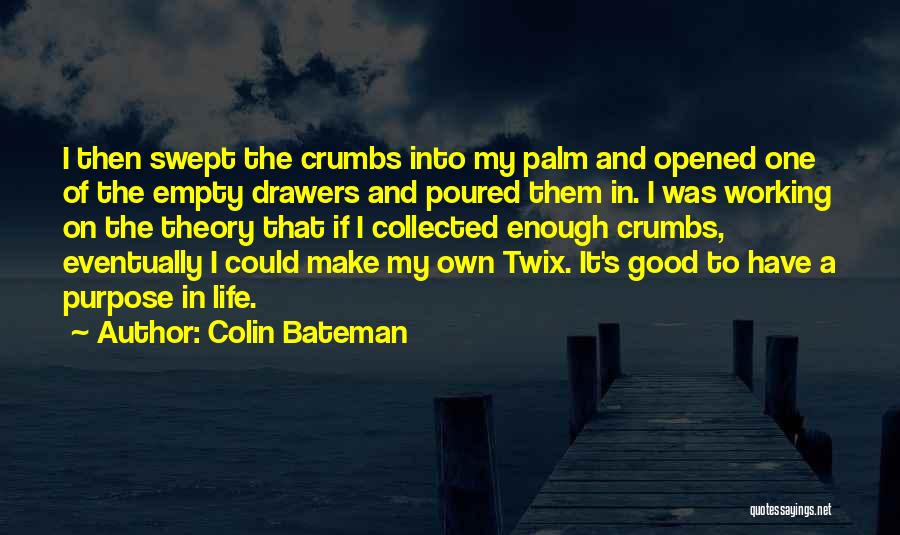 Colin Bateman Quotes: I Then Swept The Crumbs Into My Palm And Opened One Of The Empty Drawers And Poured Them In. I