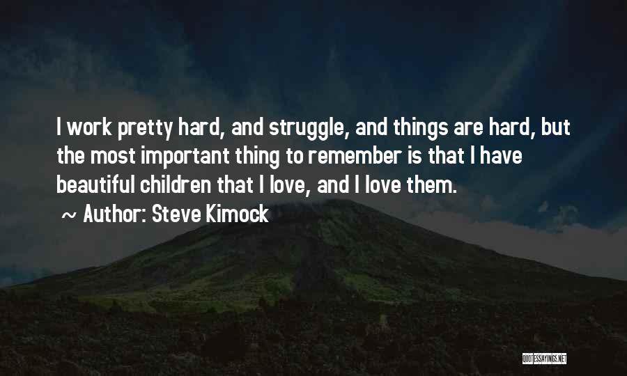 Steve Kimock Quotes: I Work Pretty Hard, And Struggle, And Things Are Hard, But The Most Important Thing To Remember Is That I