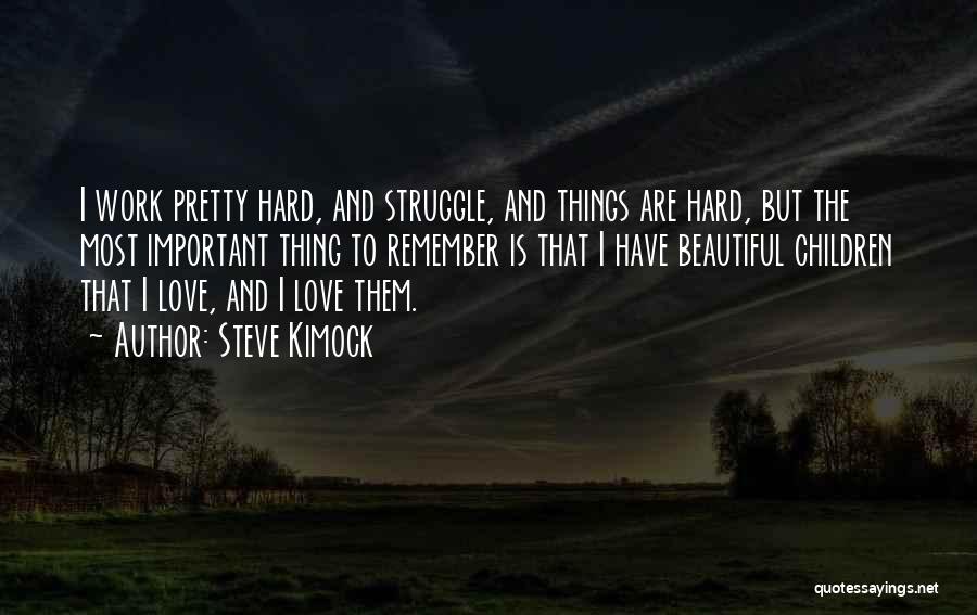 Steve Kimock Quotes: I Work Pretty Hard, And Struggle, And Things Are Hard, But The Most Important Thing To Remember Is That I