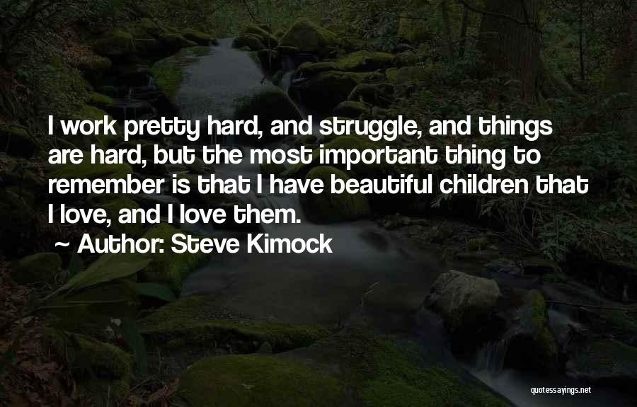 Steve Kimock Quotes: I Work Pretty Hard, And Struggle, And Things Are Hard, But The Most Important Thing To Remember Is That I