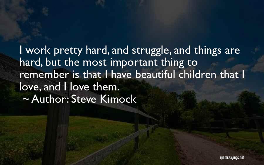 Steve Kimock Quotes: I Work Pretty Hard, And Struggle, And Things Are Hard, But The Most Important Thing To Remember Is That I
