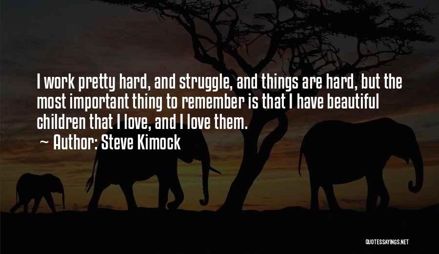 Steve Kimock Quotes: I Work Pretty Hard, And Struggle, And Things Are Hard, But The Most Important Thing To Remember Is That I
