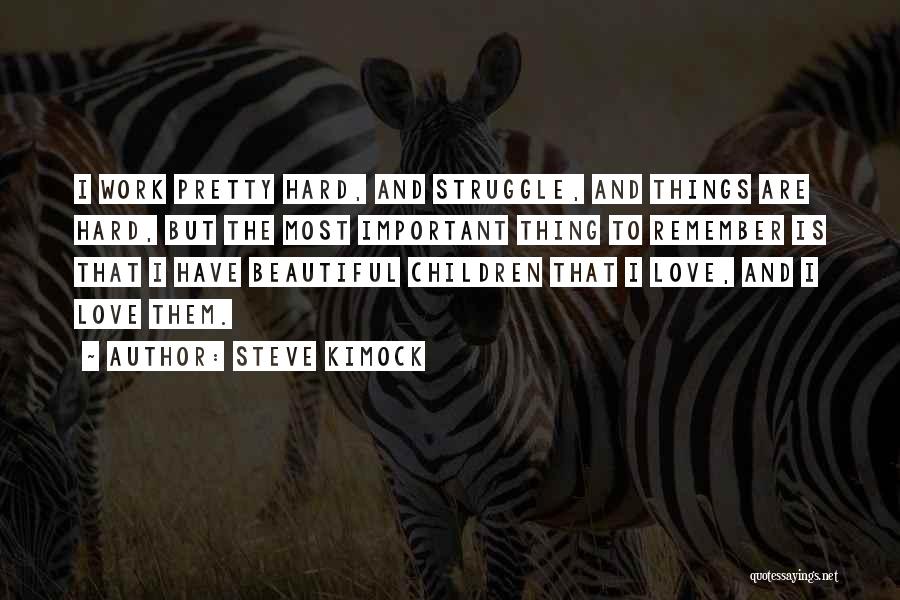 Steve Kimock Quotes: I Work Pretty Hard, And Struggle, And Things Are Hard, But The Most Important Thing To Remember Is That I