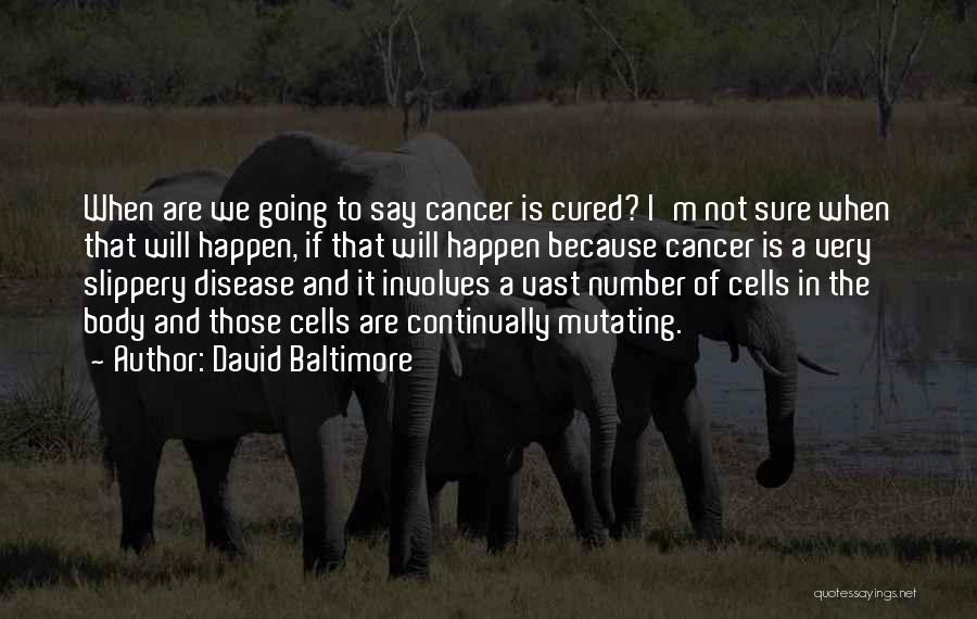 David Baltimore Quotes: When Are We Going To Say Cancer Is Cured? I'm Not Sure When That Will Happen, If That Will Happen