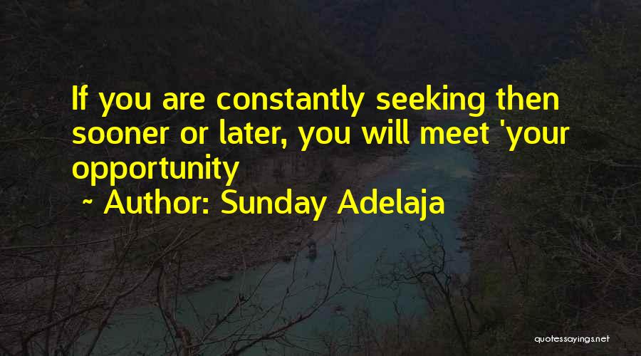 Sunday Adelaja Quotes: If You Are Constantly Seeking Then Sooner Or Later, You Will Meet 'your Opportunity