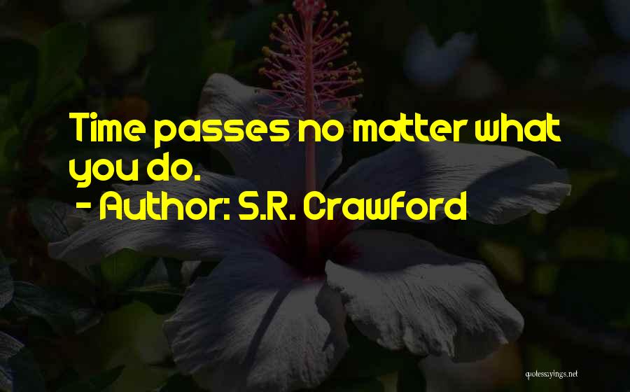 S.R. Crawford Quotes: Time Passes No Matter What You Do.