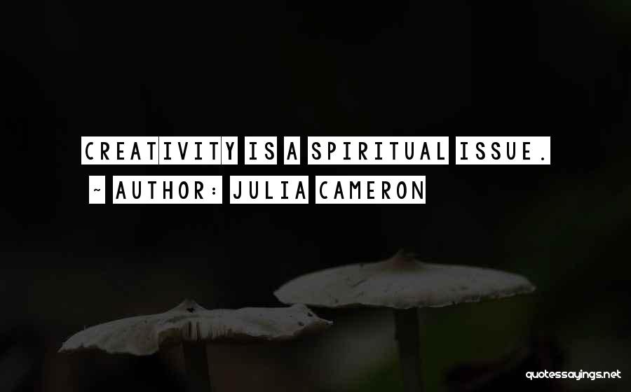 Julia Cameron Quotes: Creativity Is A Spiritual Issue.