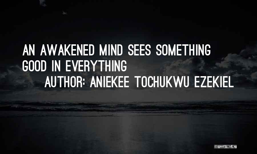 Aniekee Tochukwu Ezekiel Quotes: An Awakened Mind Sees Something Good In Everything