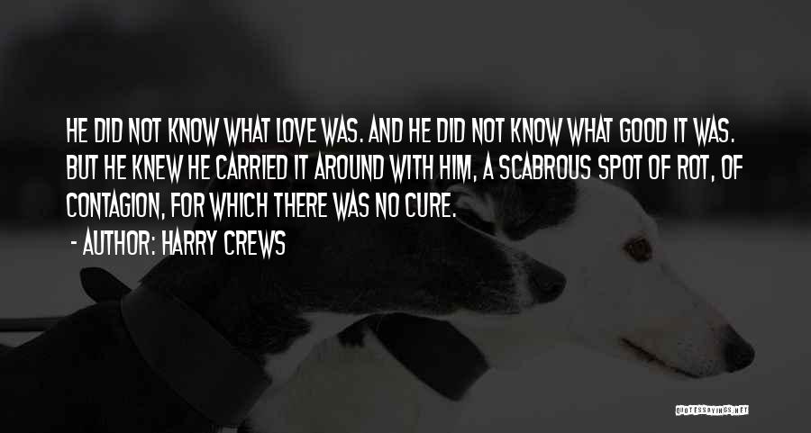 Harry Crews Quotes: He Did Not Know What Love Was. And He Did Not Know What Good It Was. But He Knew He