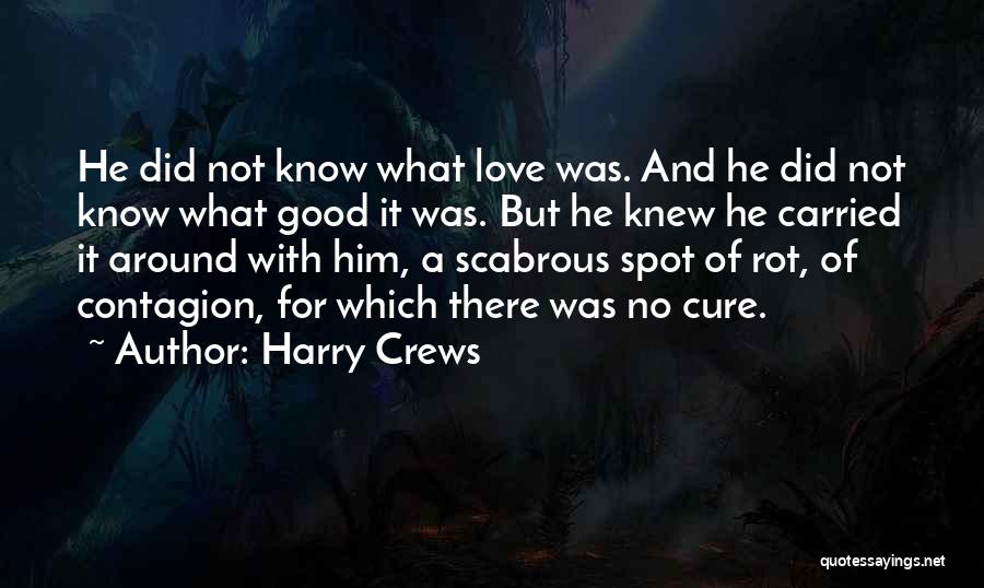 Harry Crews Quotes: He Did Not Know What Love Was. And He Did Not Know What Good It Was. But He Knew He