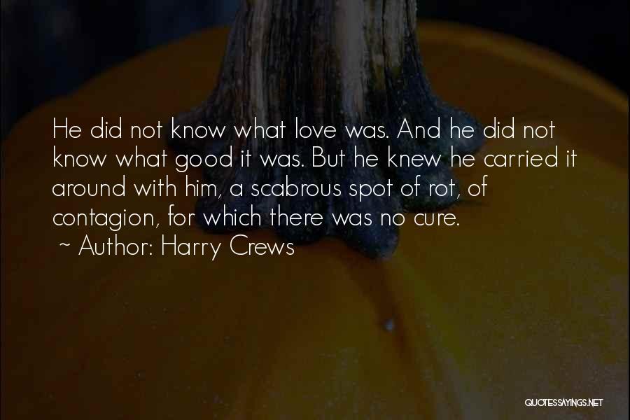 Harry Crews Quotes: He Did Not Know What Love Was. And He Did Not Know What Good It Was. But He Knew He