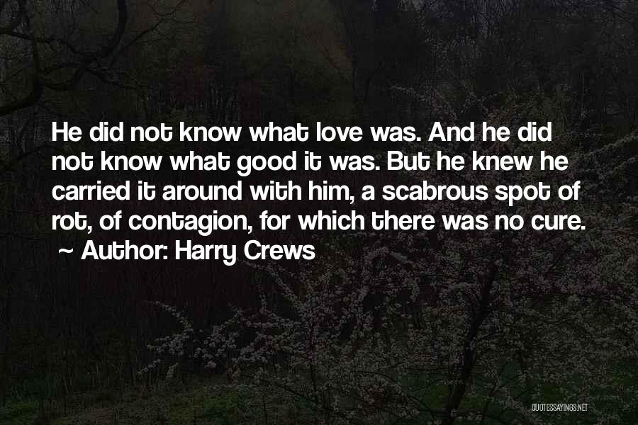 Harry Crews Quotes: He Did Not Know What Love Was. And He Did Not Know What Good It Was. But He Knew He