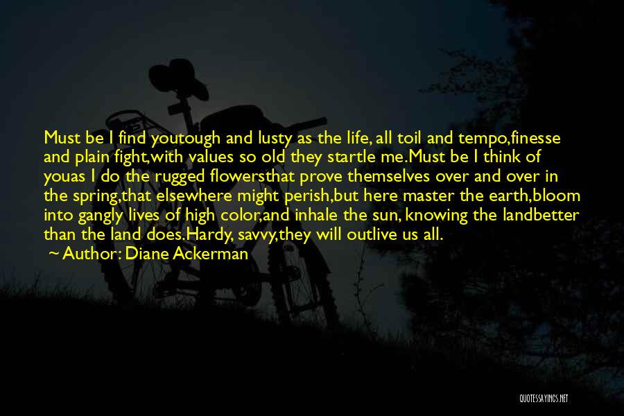 Diane Ackerman Quotes: Must Be I Find Youtough And Lusty As The Life, All Toil And Tempo,finesse And Plain Fight,with Values So Old