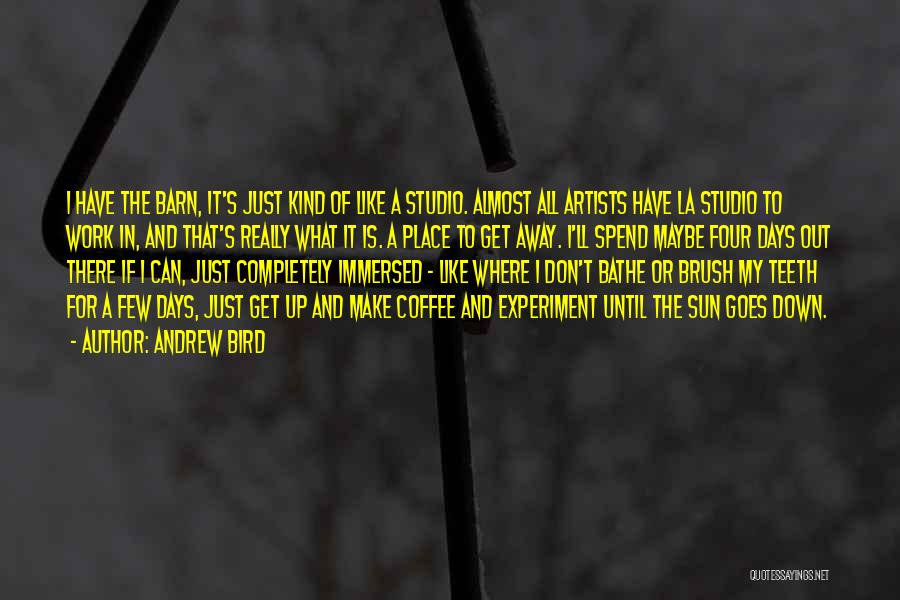 Andrew Bird Quotes: I Have The Barn, It's Just Kind Of Like A Studio. Almost All Artists Have La Studio To Work In,