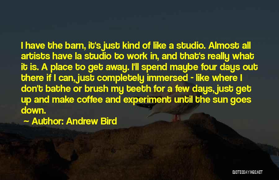 Andrew Bird Quotes: I Have The Barn, It's Just Kind Of Like A Studio. Almost All Artists Have La Studio To Work In,