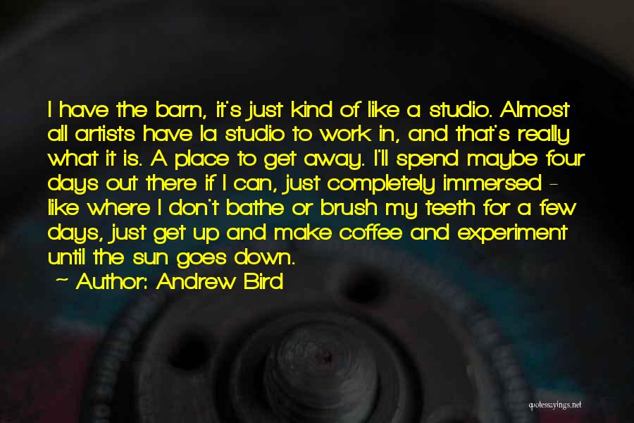 Andrew Bird Quotes: I Have The Barn, It's Just Kind Of Like A Studio. Almost All Artists Have La Studio To Work In,