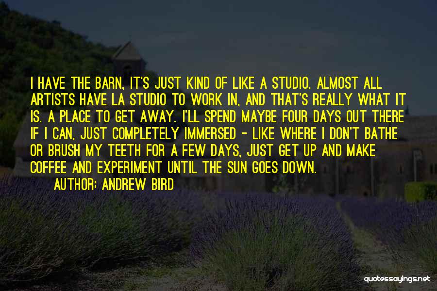 Andrew Bird Quotes: I Have The Barn, It's Just Kind Of Like A Studio. Almost All Artists Have La Studio To Work In,