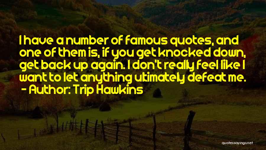 Trip Hawkins Quotes: I Have A Number Of Famous Quotes, And One Of Them Is, If You Get Knocked Down, Get Back Up