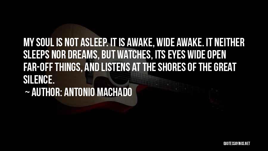 Antonio Machado Quotes: My Soul Is Not Asleep. It Is Awake, Wide Awake. It Neither Sleeps Nor Dreams, But Watches, Its Eyes Wide