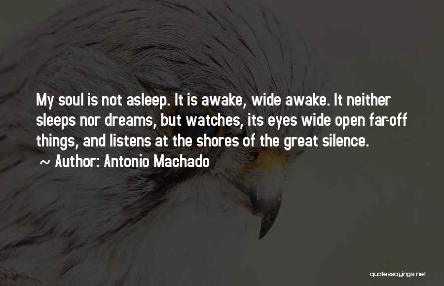 Antonio Machado Quotes: My Soul Is Not Asleep. It Is Awake, Wide Awake. It Neither Sleeps Nor Dreams, But Watches, Its Eyes Wide