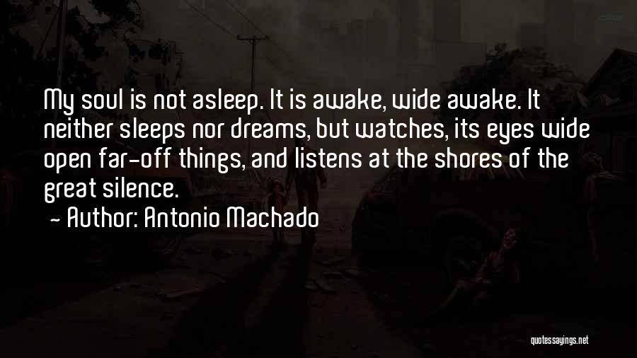 Antonio Machado Quotes: My Soul Is Not Asleep. It Is Awake, Wide Awake. It Neither Sleeps Nor Dreams, But Watches, Its Eyes Wide