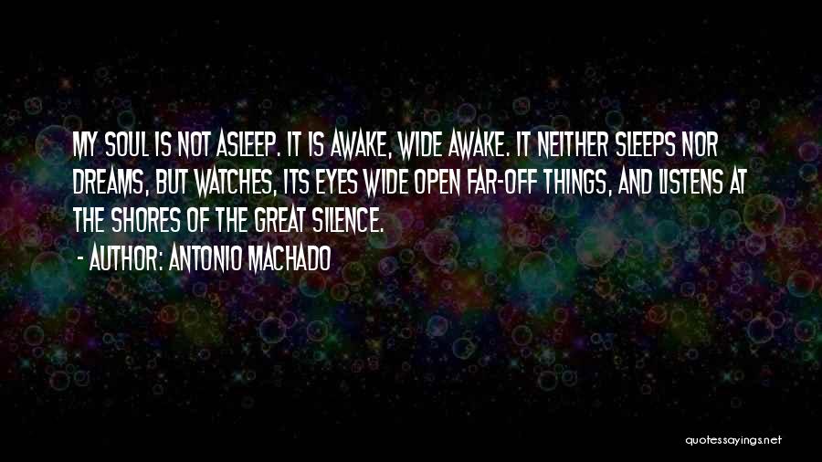 Antonio Machado Quotes: My Soul Is Not Asleep. It Is Awake, Wide Awake. It Neither Sleeps Nor Dreams, But Watches, Its Eyes Wide