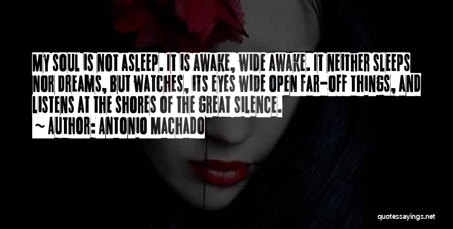 Antonio Machado Quotes: My Soul Is Not Asleep. It Is Awake, Wide Awake. It Neither Sleeps Nor Dreams, But Watches, Its Eyes Wide