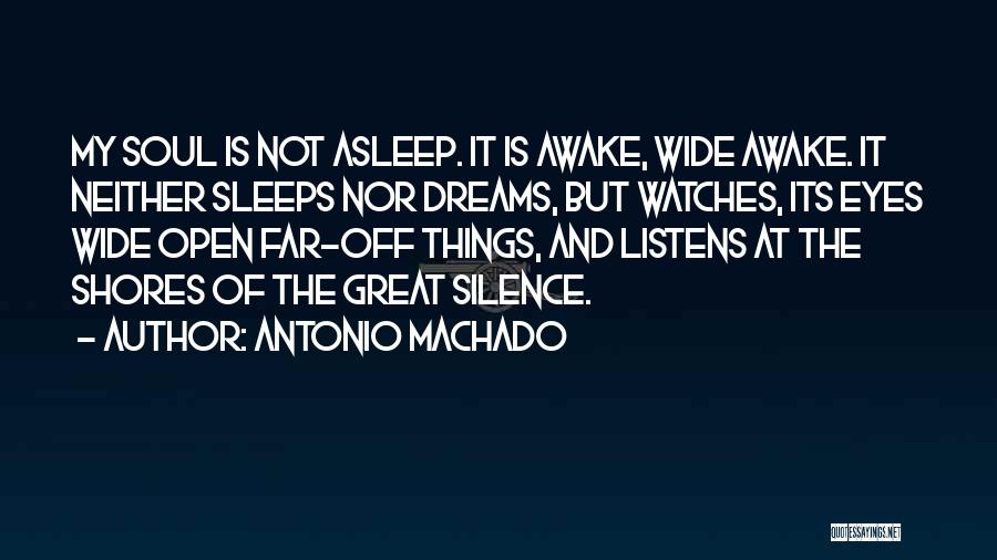 Antonio Machado Quotes: My Soul Is Not Asleep. It Is Awake, Wide Awake. It Neither Sleeps Nor Dreams, But Watches, Its Eyes Wide