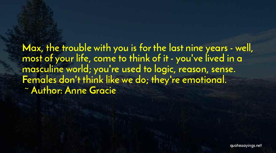 Anne Gracie Quotes: Max, The Trouble With You Is For The Last Nine Years - Well, Most Of Your Life, Come To Think