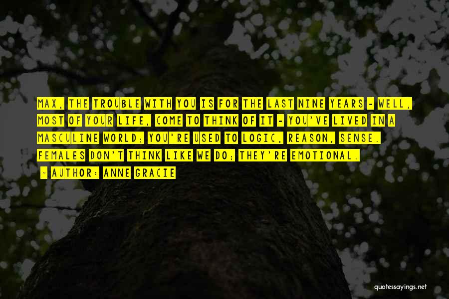 Anne Gracie Quotes: Max, The Trouble With You Is For The Last Nine Years - Well, Most Of Your Life, Come To Think