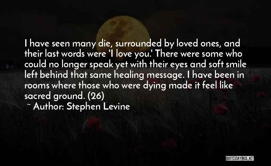 Stephen Levine Quotes: I Have Seen Many Die, Surrounded By Loved Ones, And Their Last Words Were 'i Love You.' There Were Some