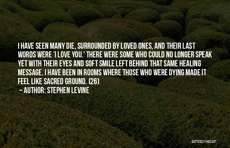 Stephen Levine Quotes: I Have Seen Many Die, Surrounded By Loved Ones, And Their Last Words Were 'i Love You.' There Were Some