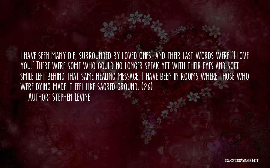 Stephen Levine Quotes: I Have Seen Many Die, Surrounded By Loved Ones, And Their Last Words Were 'i Love You.' There Were Some