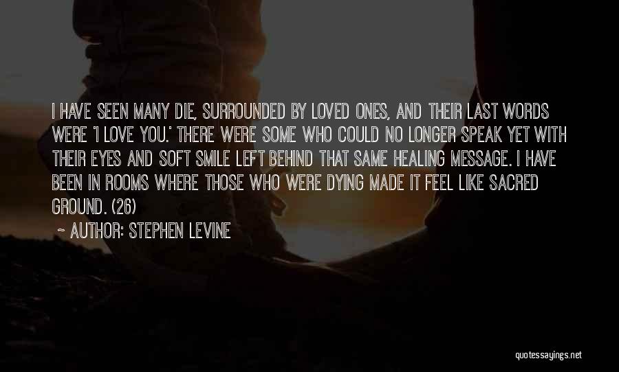 Stephen Levine Quotes: I Have Seen Many Die, Surrounded By Loved Ones, And Their Last Words Were 'i Love You.' There Were Some